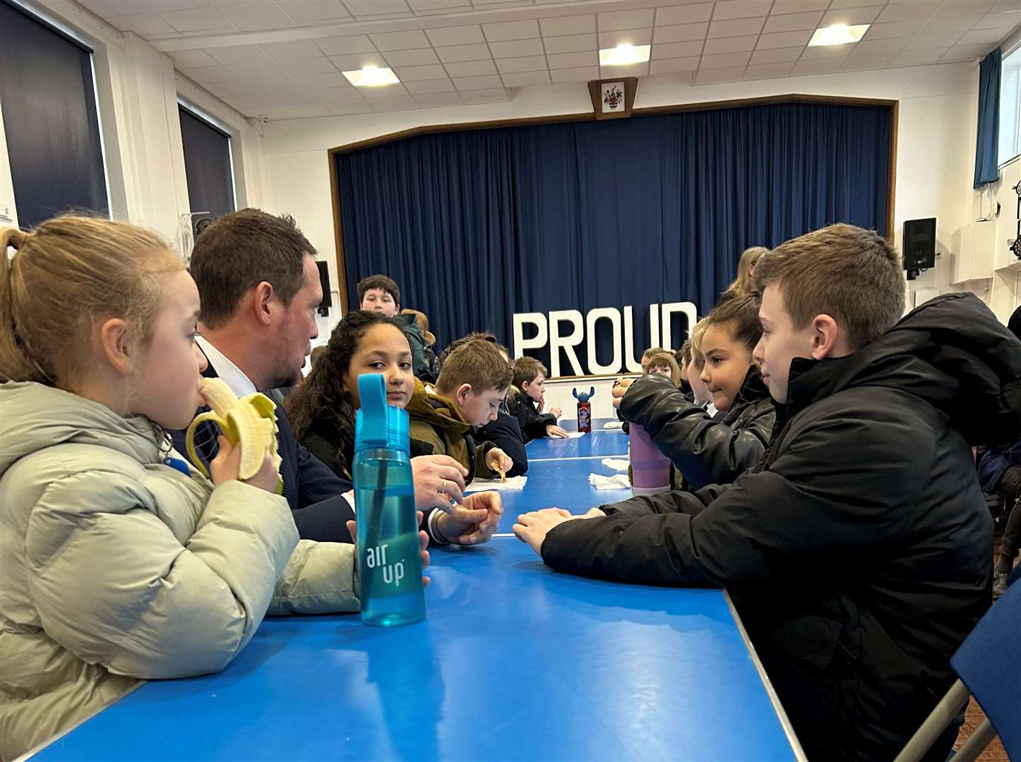 Breakfast club is held in the school hall with around 160 people who attended