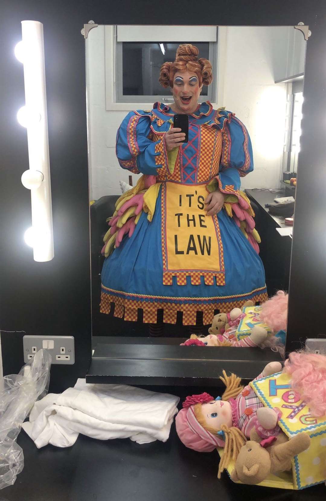 Ben is inspired by the harlequin and 'Old Mother Riley'. Picture: Ben Roddy