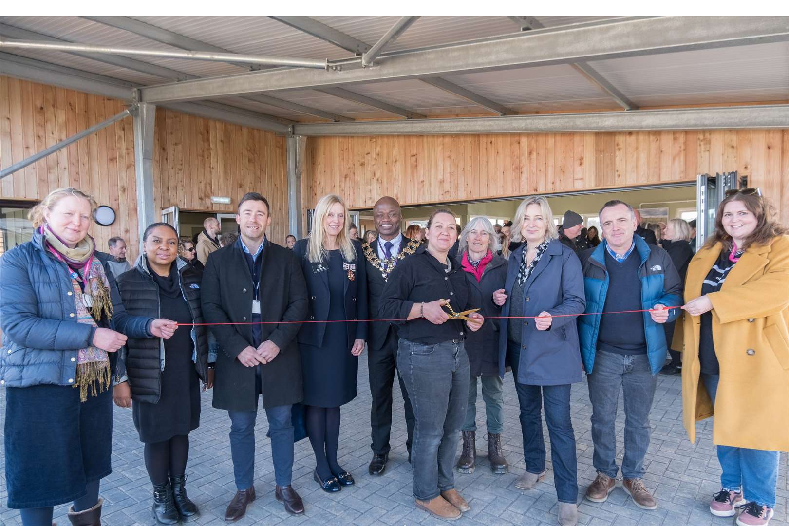A ribbon cutting ceremony was held to officially open the new hub at the community farm