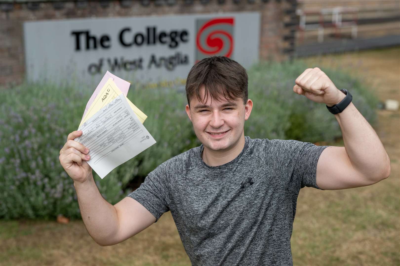 Ryan Crane A Level student is delighted with his results. (58731117)