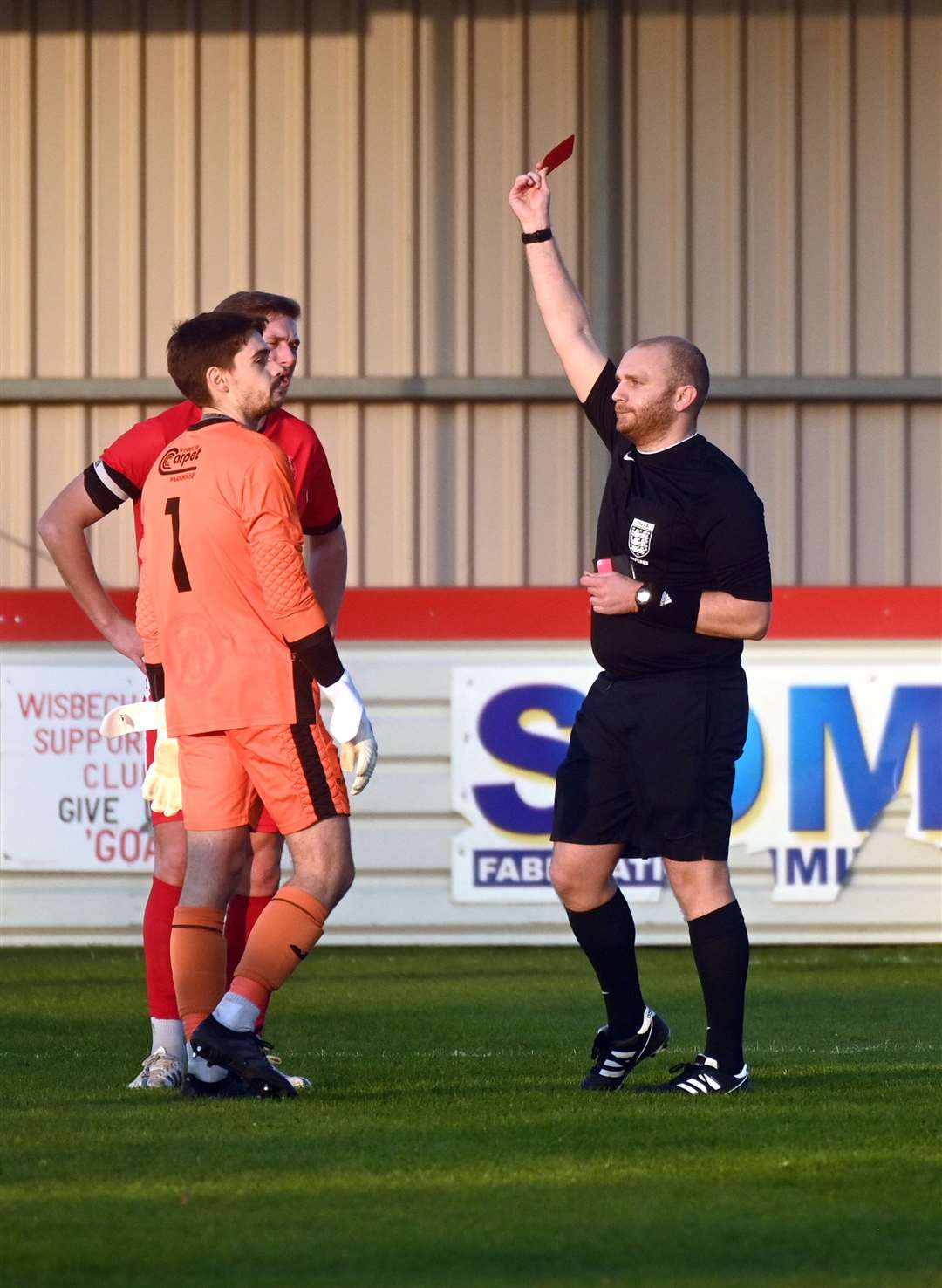 A red card for Luke Pearson