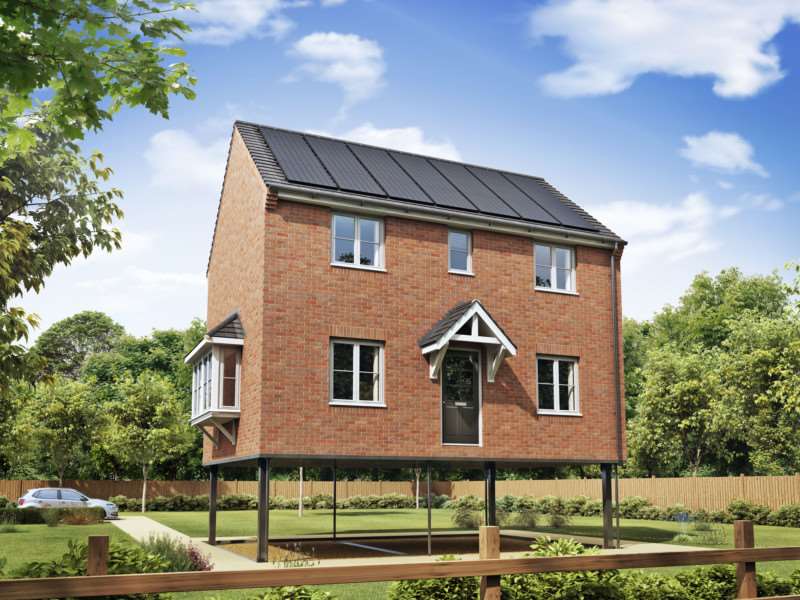 An artist's impression of the elevated house