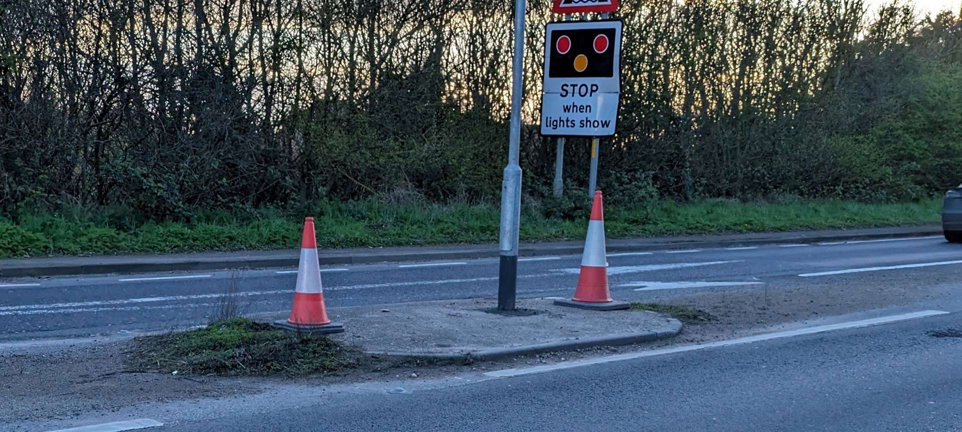 A central reservation looks a mess. PHOTO: SUBMITTED