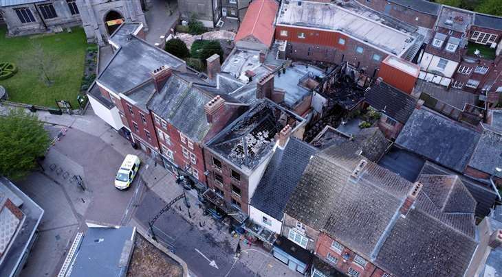 The fire left 5 Market Place completely gutted