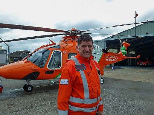 Andy Smith, Magpas Clinical Operations Manager and Critical Care Paramedic in front of the charity’s new helicopter. (10723478)
