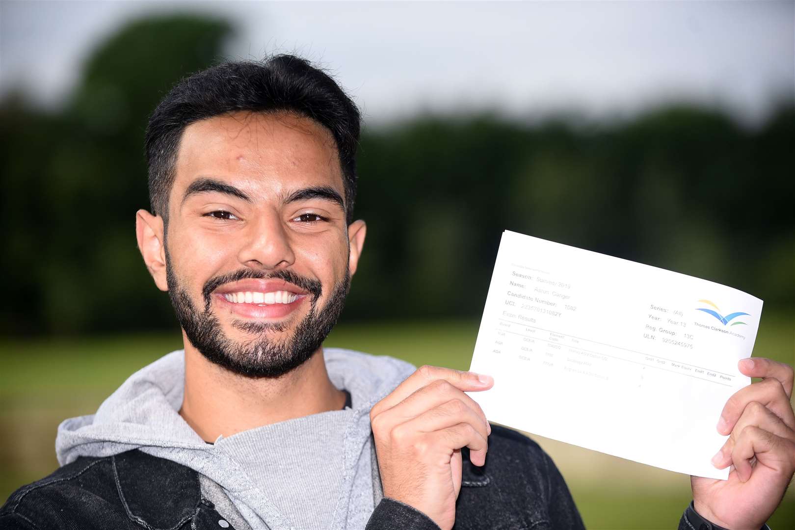 With 2 As and a B Aaron Ganger is off to Birmingham University to study history.