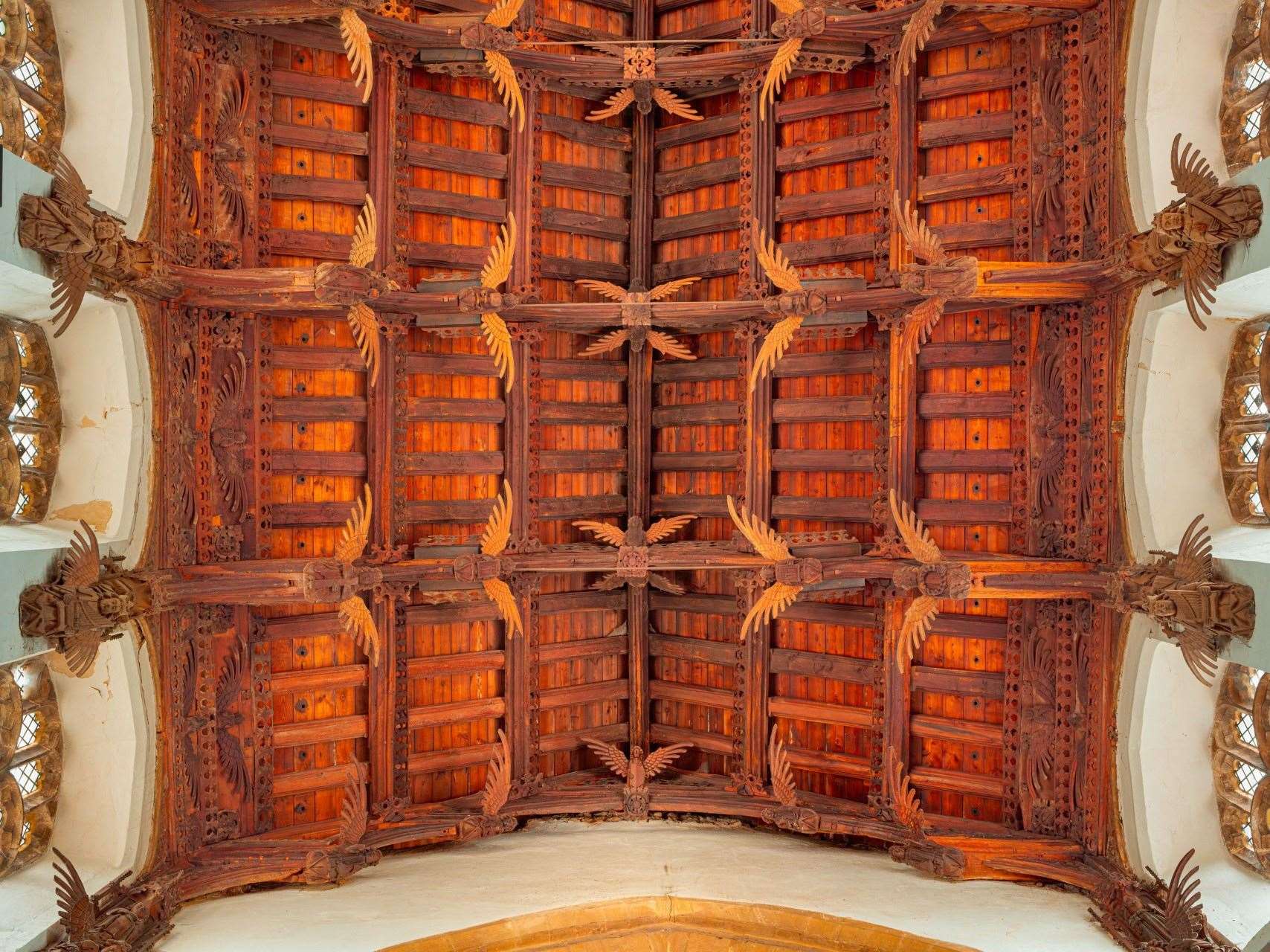 The magnificent angel roof of St Wendreda's Church in March is world-renowned. Picture: Mike Daines