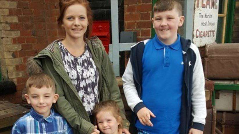 Jayne Denby's family: daughter Meghan, 23, sons Daniel, 13 and Alex 9 and her granddaughter can all stay together after she has gone.