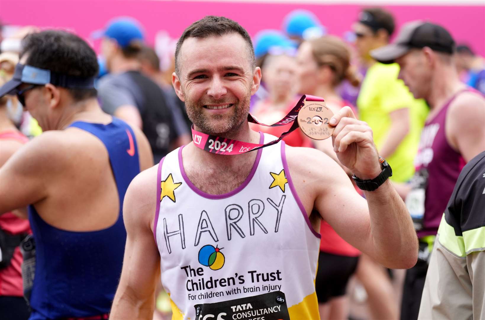 McFly drummer Harry Judd was a London Marathon finisher in 2024 and he is among the celebrities taking part again on Sunday (John Walton/PA)