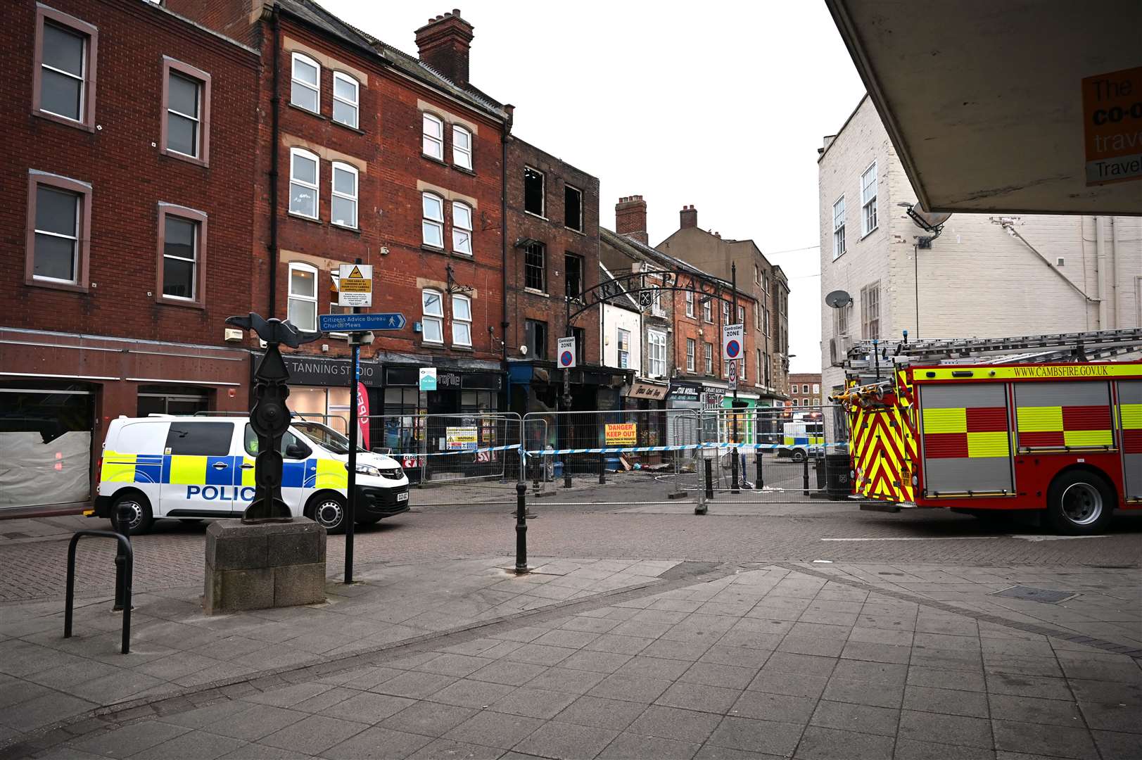 Fire at Cashino in the Market Place in Wisbech. (56239427)