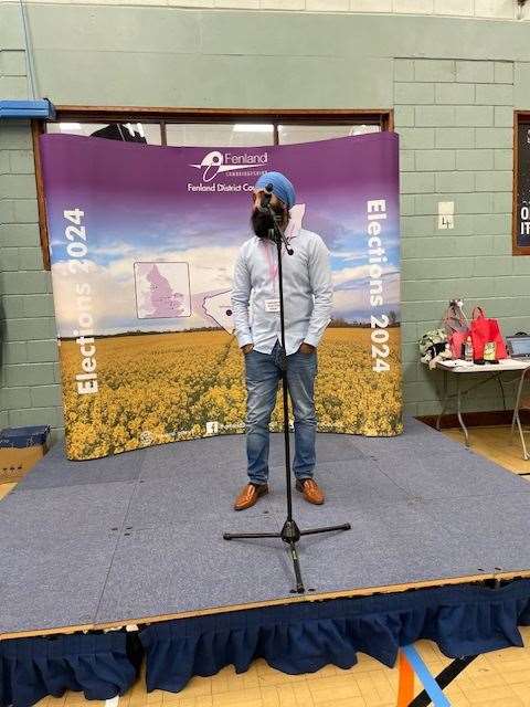 Gurninder Gill is the newest member of Fenland District Council after a by-election for Whittlesey South.
