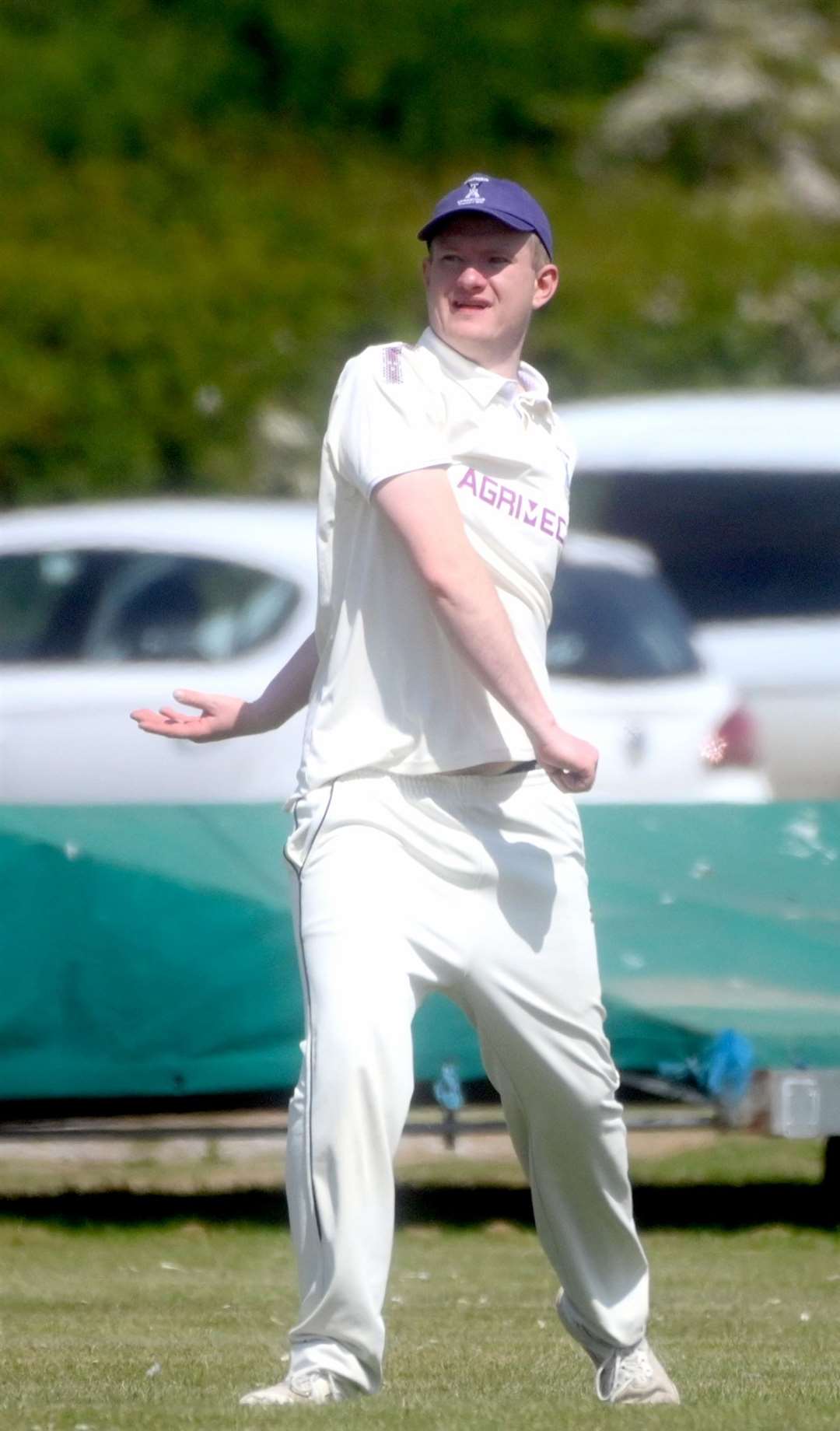 Robbie Bradshaw fielding for Chatteris. Picture: Adam Fairbrother