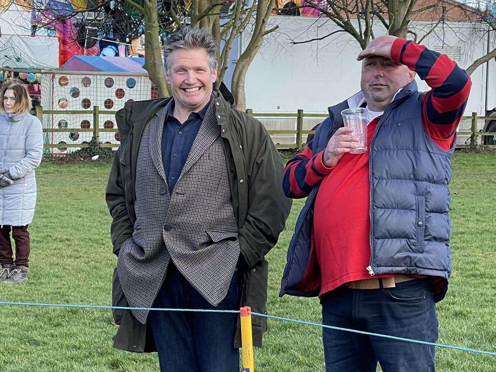 Former Wisbech players enjoying the match