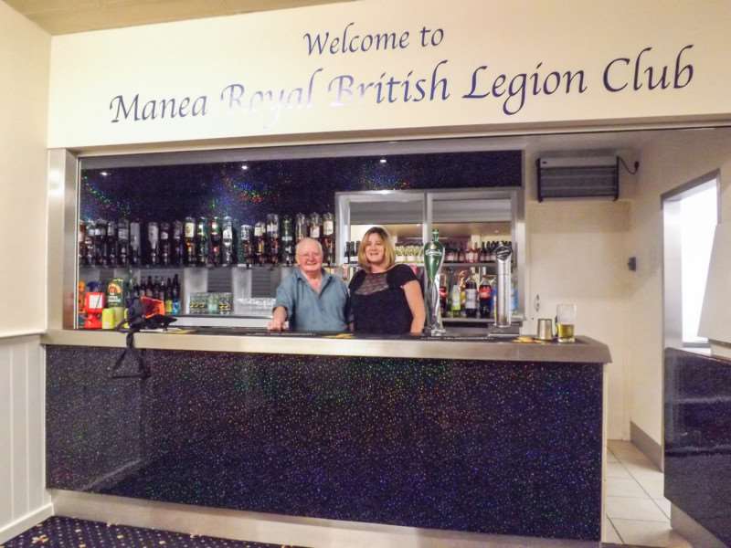 Manea Royal British Legion Club chairman Paddy Painter with bar manager Sheila Edwards behind the newly refurbished bar area.