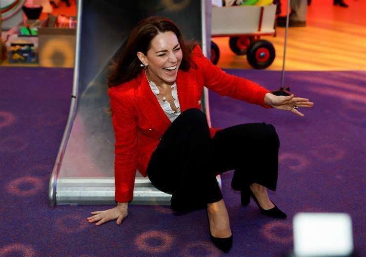The then-Duchess of Cambridge during a visit to the Lego Foundation PlayLab at the Carlsberg Campus, University College Copenhagen, Denmark, on day one of a two-day working visit with The Royal Foundation Centre for Early Childhood (John Sibley/PA) (61596246)