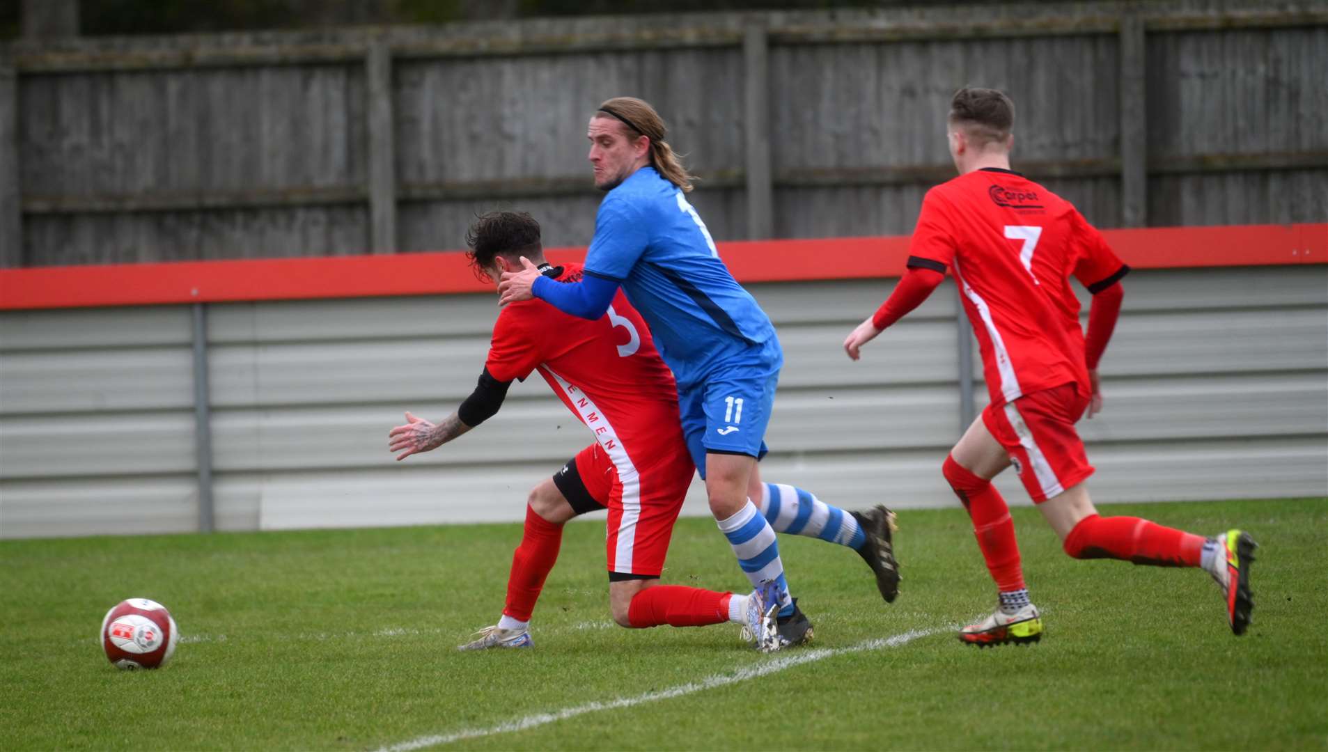 Action from Wisbech Town Reserves v Outwell Swifts