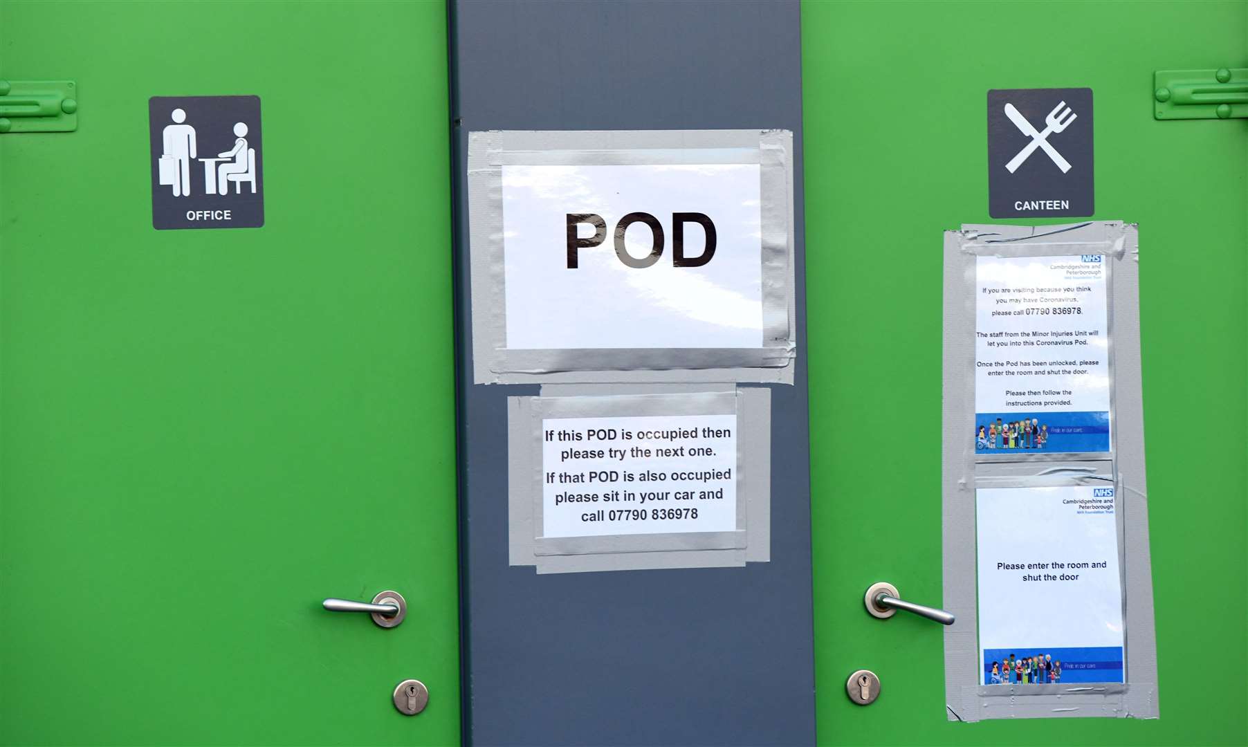 Coronavirus pod at Doddington Hospital. (30667002)