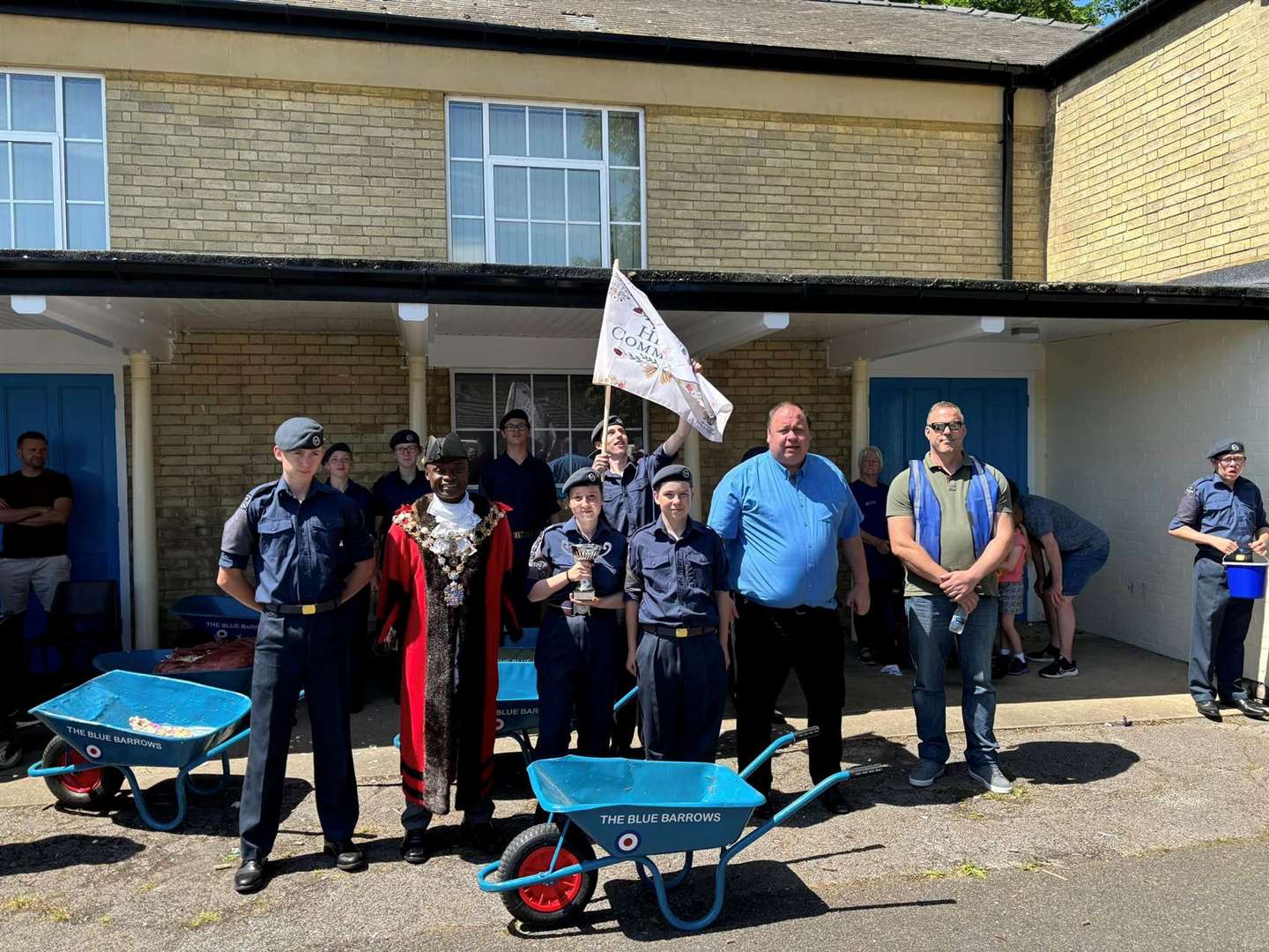 The Air Cadets 'Blue Barrows' display team were highly commended for their participation in the parade. Photo: Wisbech Town Council.
