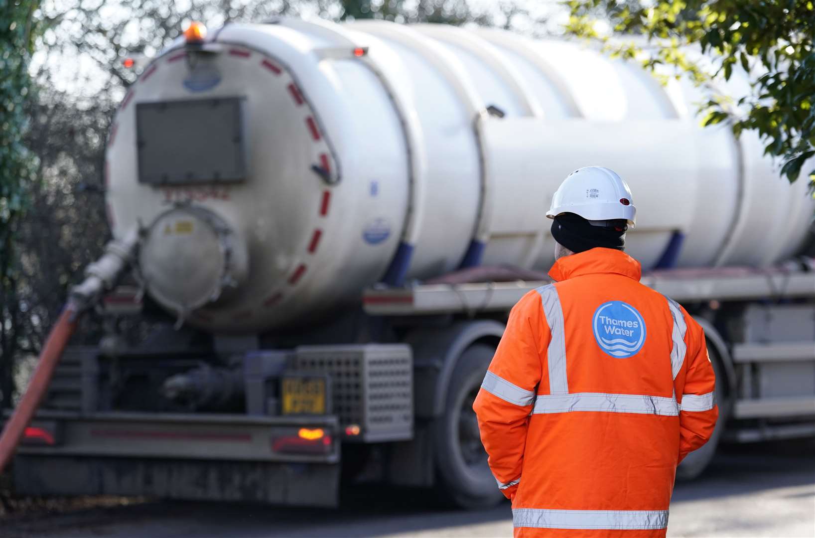 A tanker pumps out excess sewage (Andrew Matthews/PA)