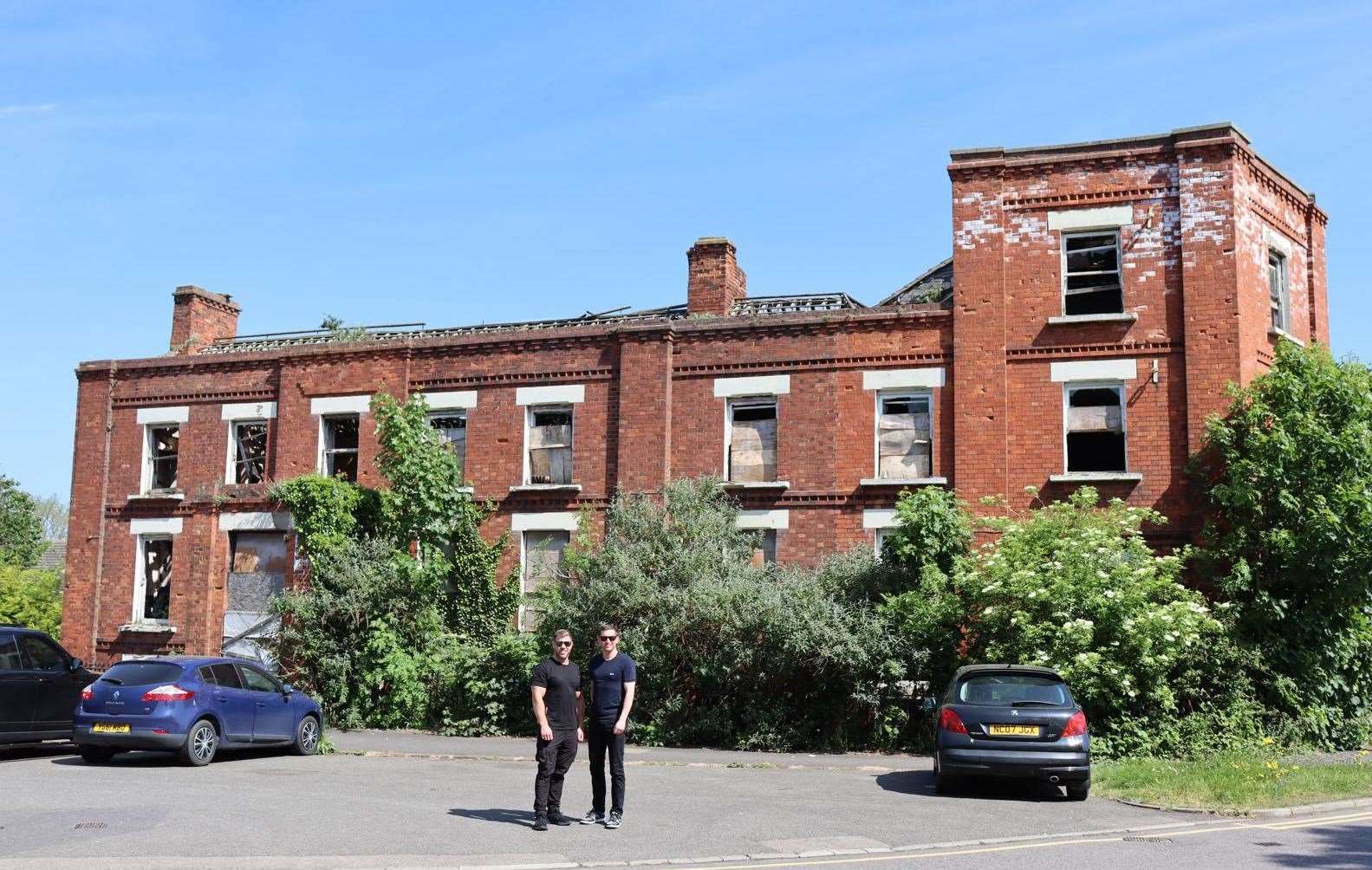Rob Bridgewater and Jamie Sandford outside their new project - The Bridge Hotel in Sutton Bridge
