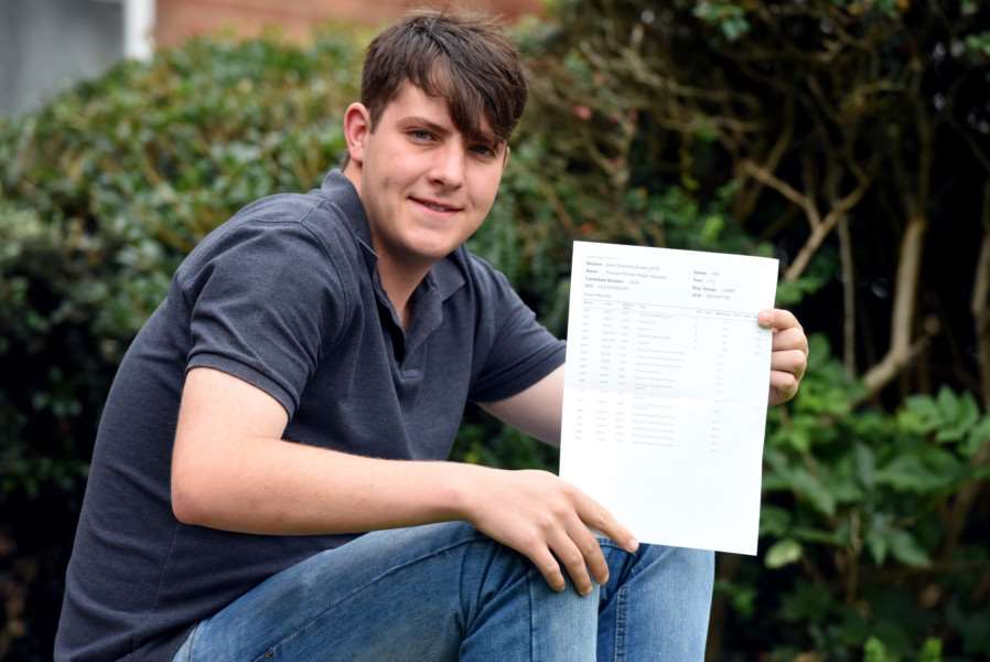 Thomas Wayman scoops two As in chemistry and maths and a B in physics from the Cromwell Community College in Chatteris.