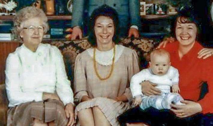 Claire Oldfield-Hampson with her mother Mary Oldfield and sister Joanne. (14957762)