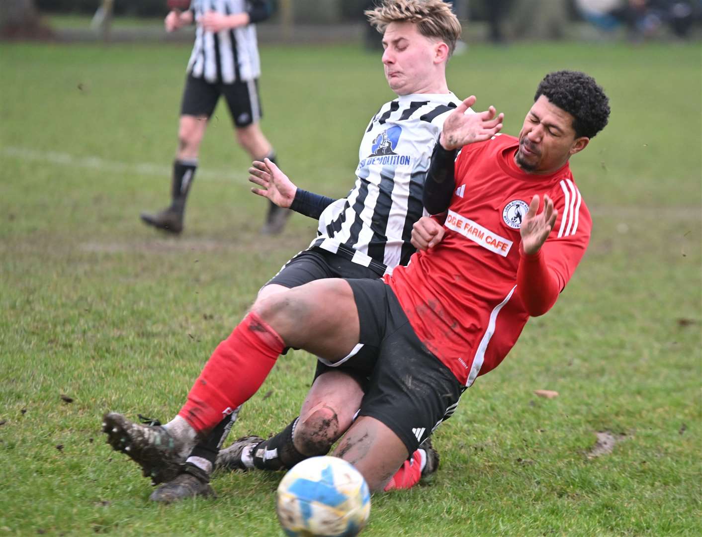 Football action from Long Sutton v South Lincs Swifts