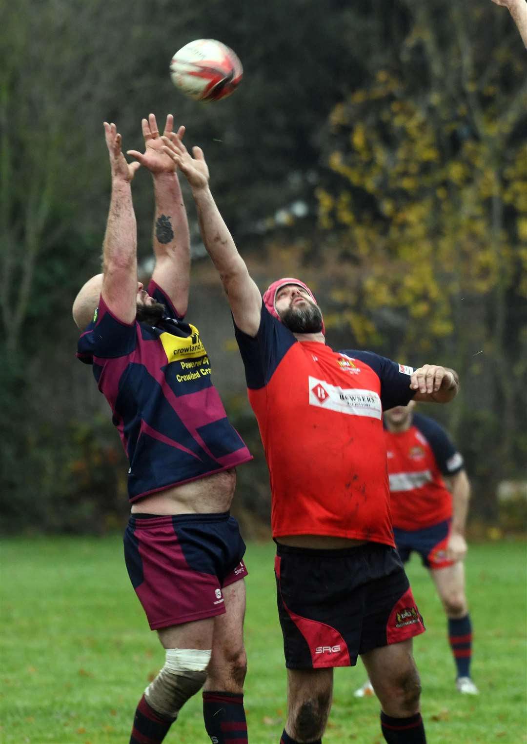 Wisbech v Spalding rugby action. (53807107)