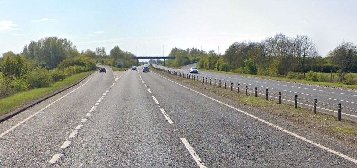 The A47 at Terrington St John – The speed limit along the length of the A47 from Peterborough to King’s Lynn is set to be reduced to 50mph. Picture: Google Maps.