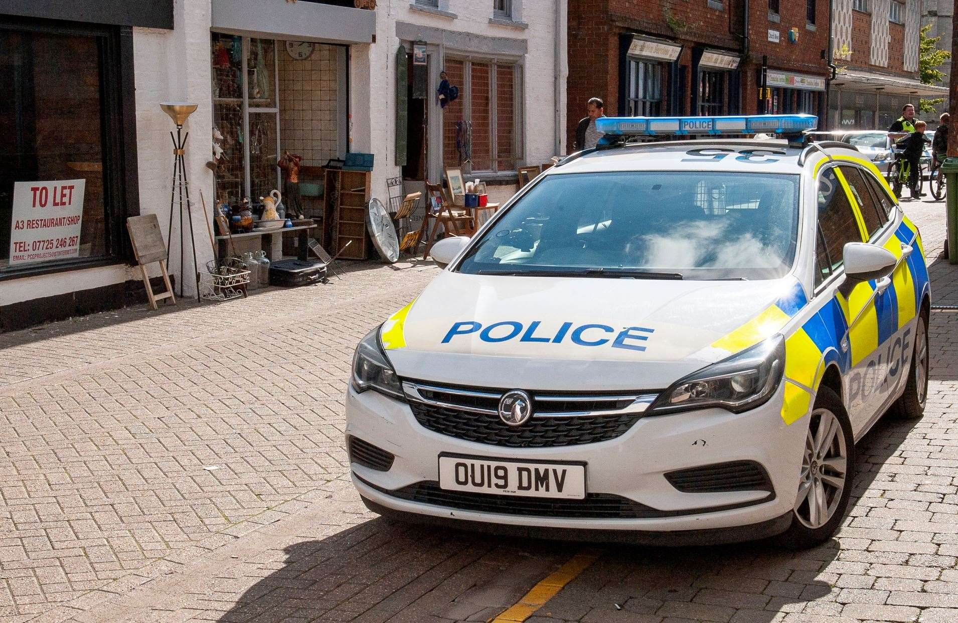 The area around The Globe in Wisbech's Market Place has been taped off today. Pictures: Michael Fysh