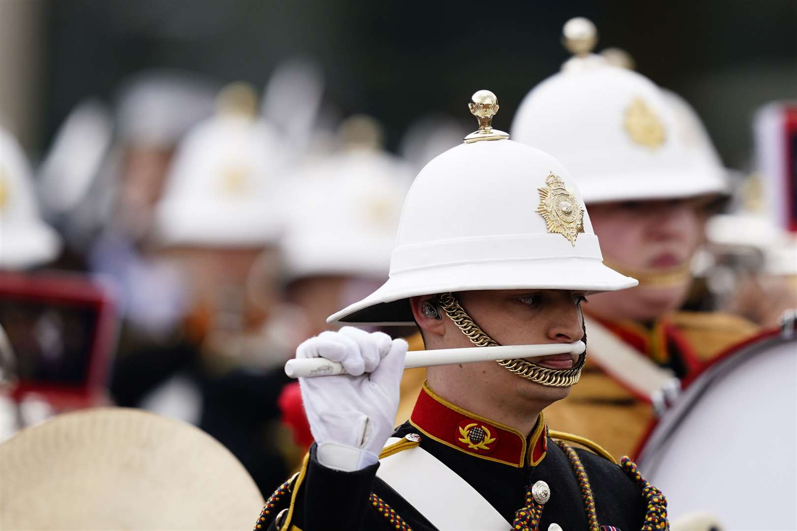 Members of the Band of the Royal Marines (Jordan Pettitt/PA)