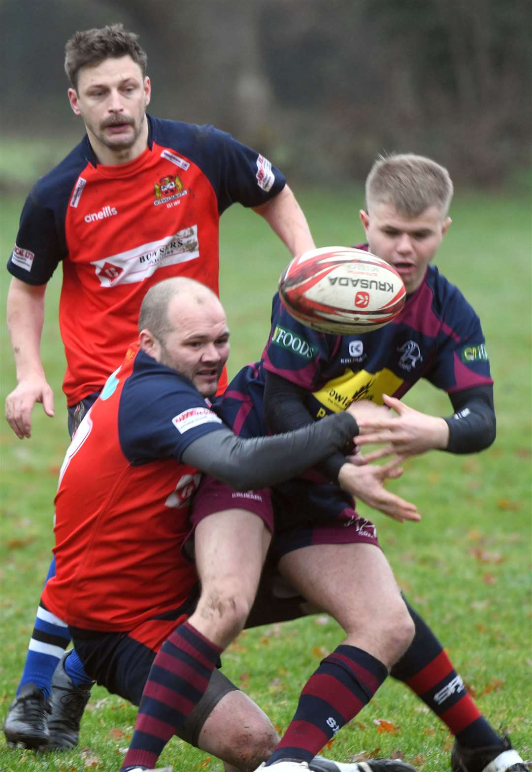 Wisbech v Spalding rugby action. (53807098)
