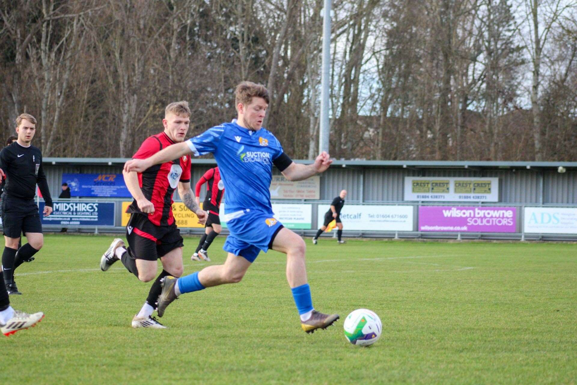 Jack Saunders on a run for March Town at Northampton Sileby Rangers yesterday. Pictures: Amber Kent