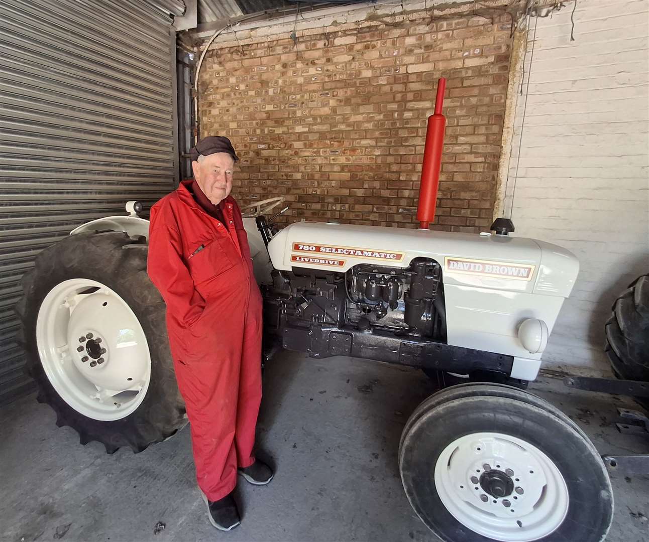 Fred Campling pictured with one of his beloved restored David Brown tractors - copyright Kate Chapman (2)