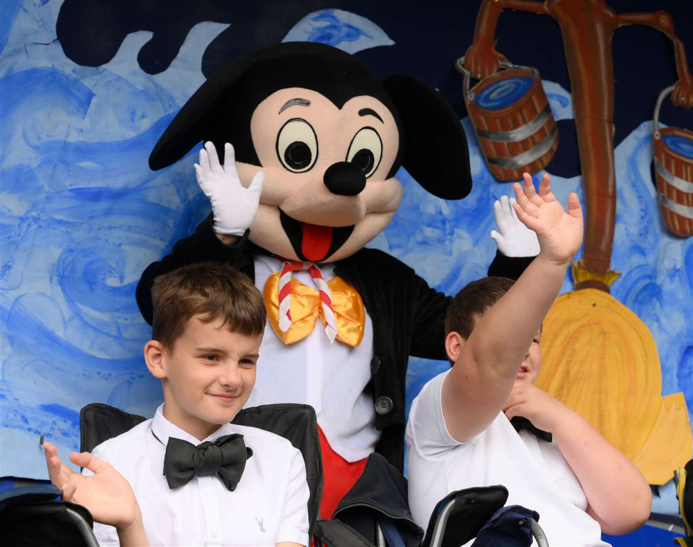 Mickey Mouse joined in with the fun