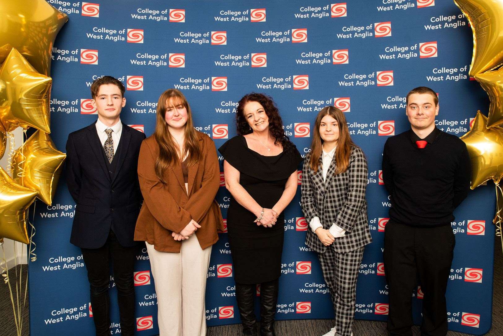 From left: Jack Godfrey-Long, Jodie Blaaser, Rachael Penny, Marianne Hewitt and Luke Barnes.