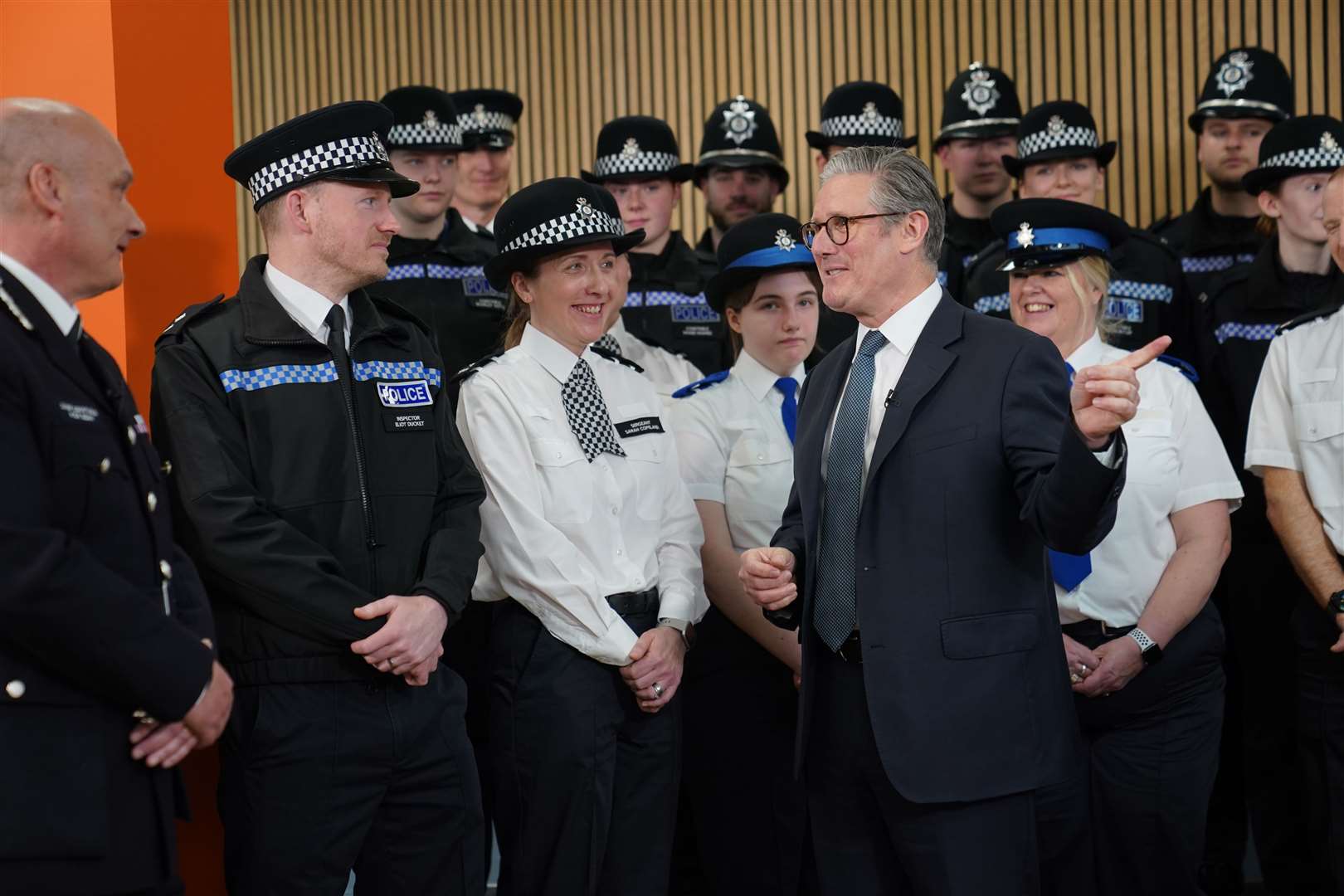 Sir Keir Starmer during a visit to Cambridgeshire Police Headquarters in Huntingdon (Joe Giddens/PA)
