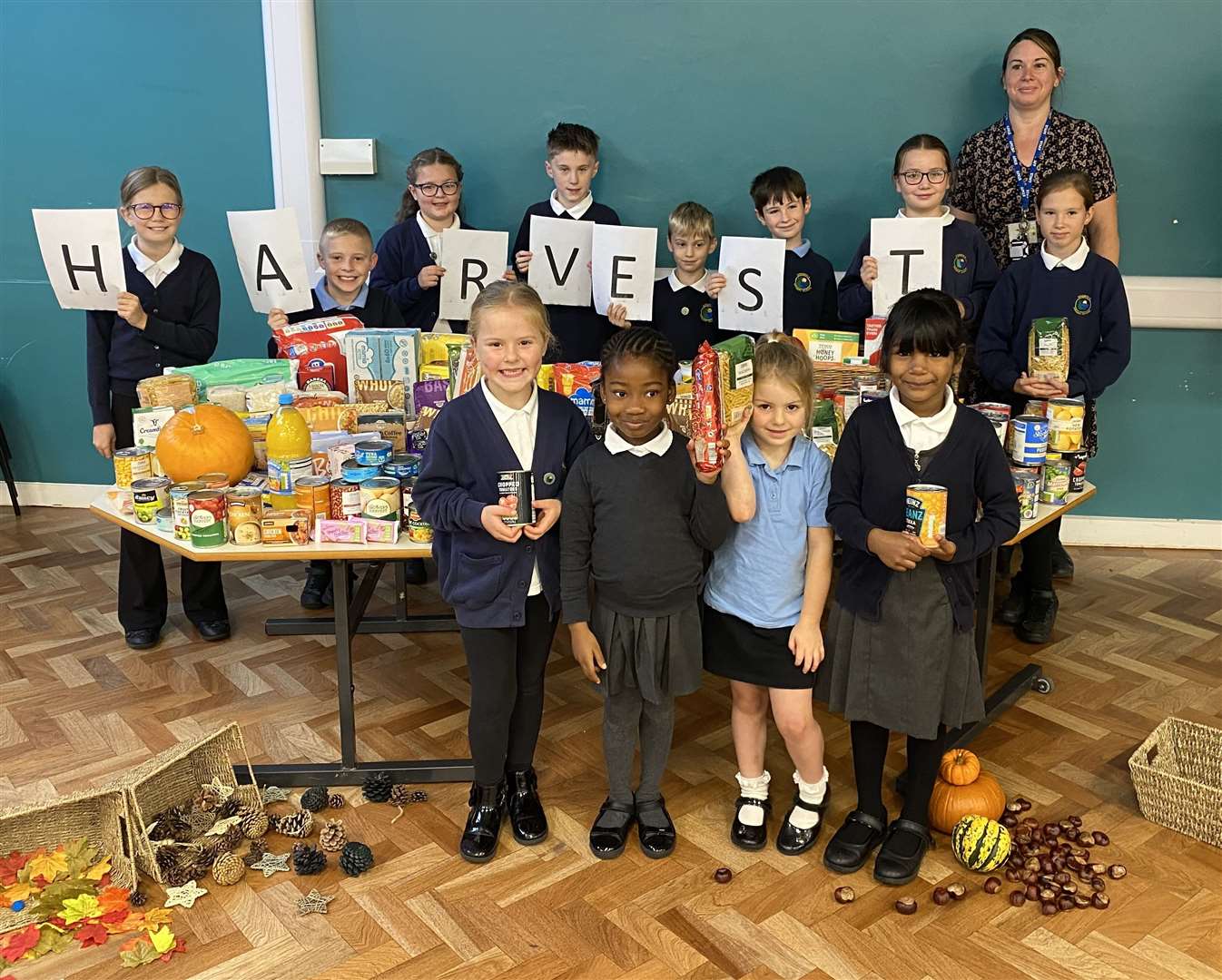 Kingsfield School in Chatteris held its Harvest Festival and collected food items for the local foodbank