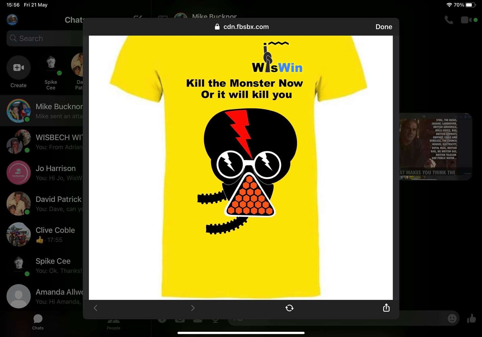 One of the campaign -t-shirts. (47845540)