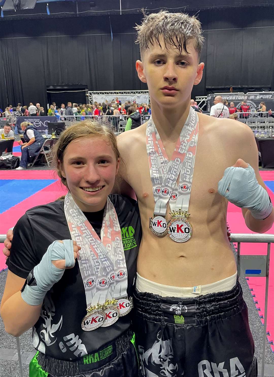 FC World champs Charlotte Shaw and Max Arnold