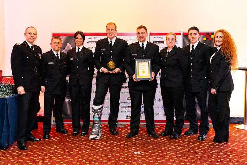 March Fire Service were presented with an excellence award for their commiment in co-responding during the pandemic and beyond. (55588210)