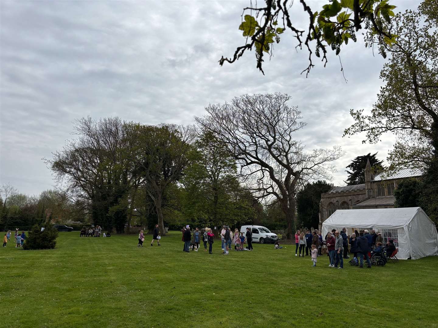 Many came out for the egg hunt