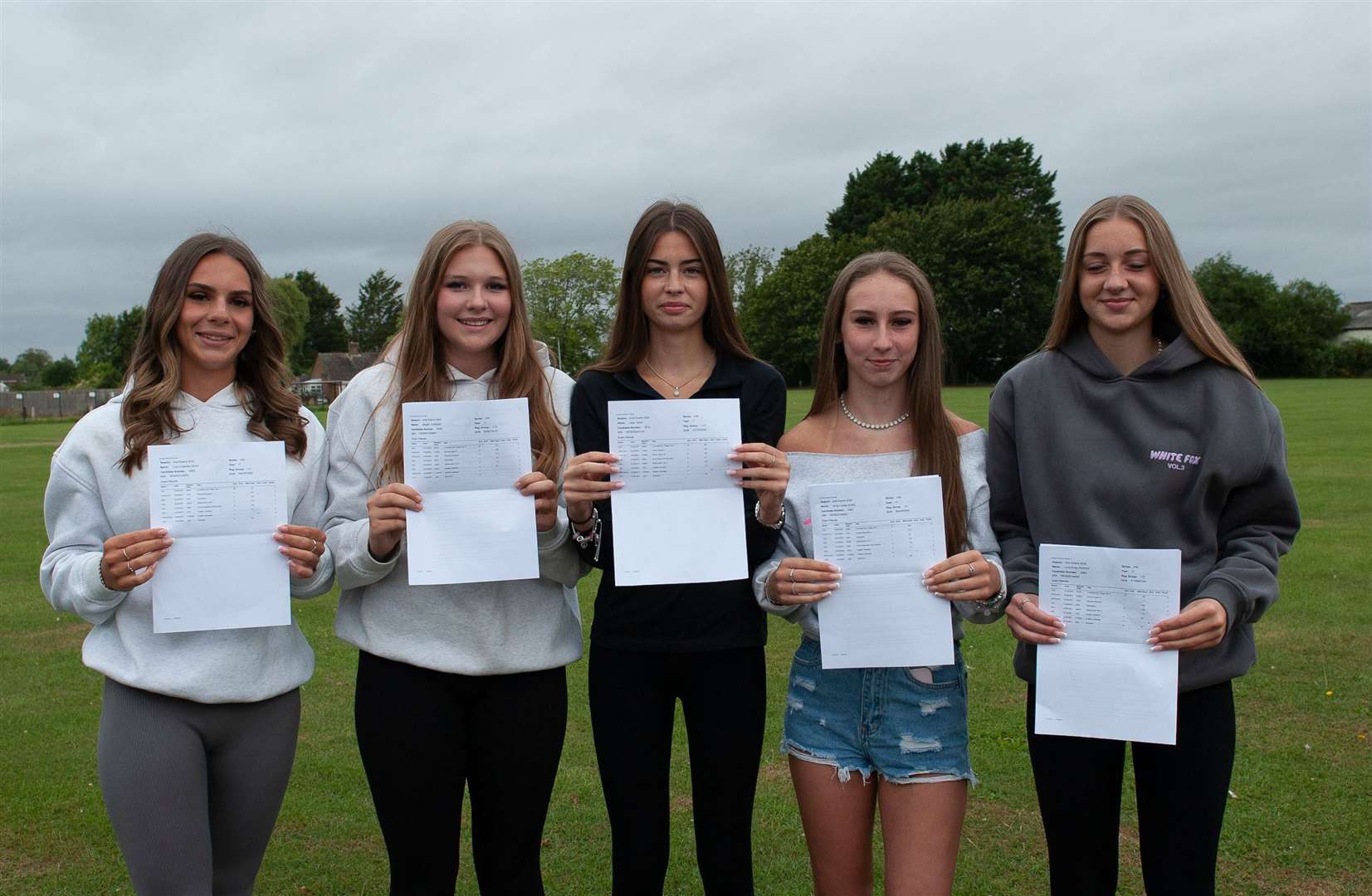 Students celebrating at Marshland High School in West Walton