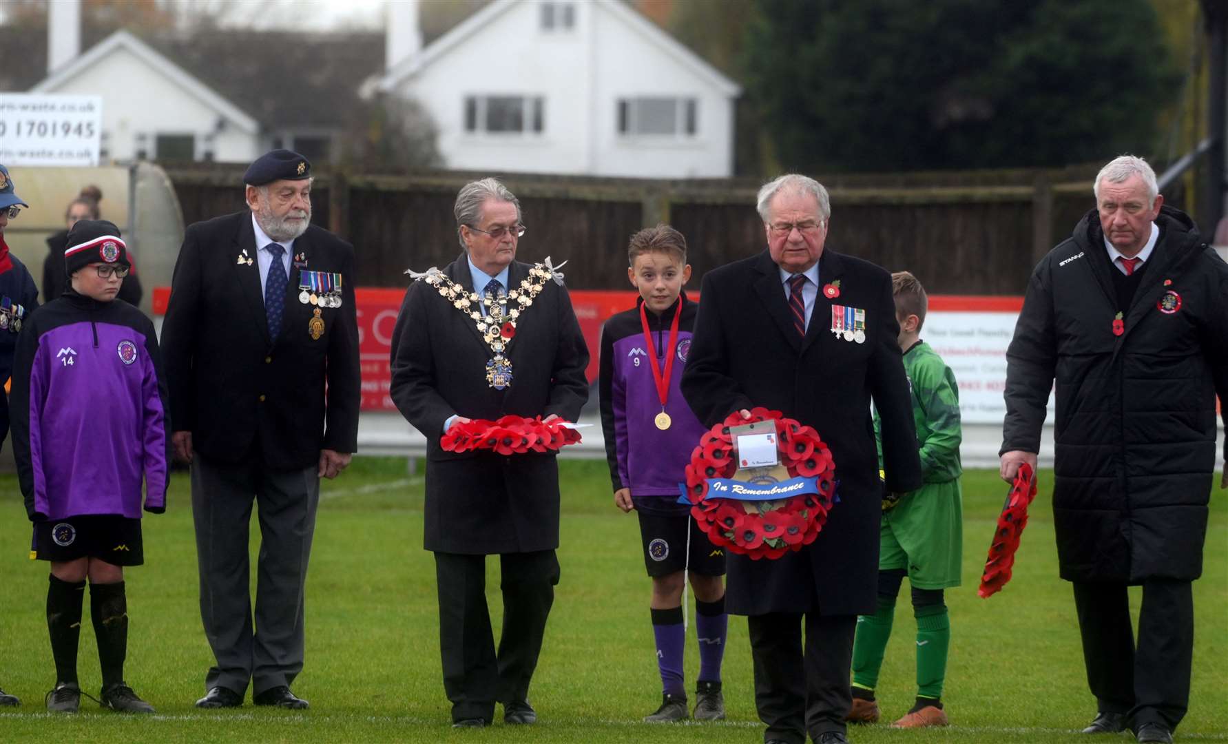 Wisbech v Kimberley Miners Welfare - Remembrance before the game