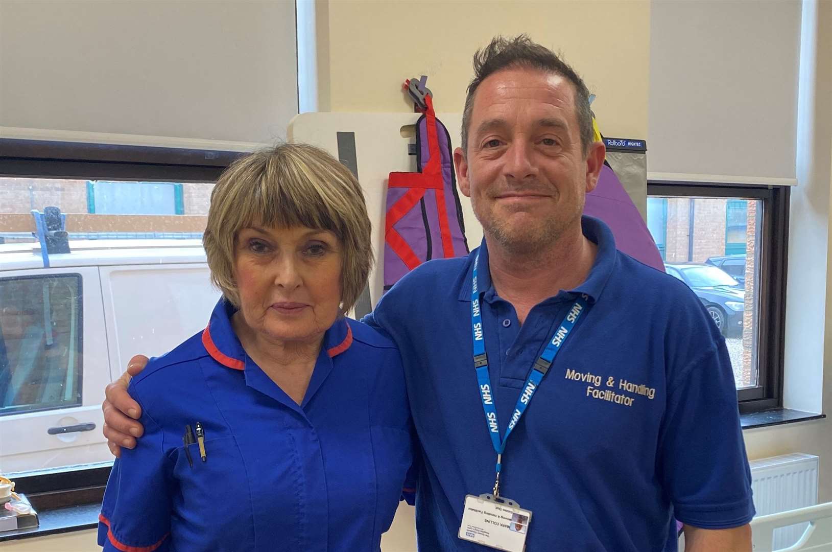 Mark Collins' quick-thinking probably saved his colleague Corrine Cutting's life