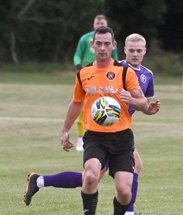 Dan Hempson in action for Leverington Sports against Stanground Sports