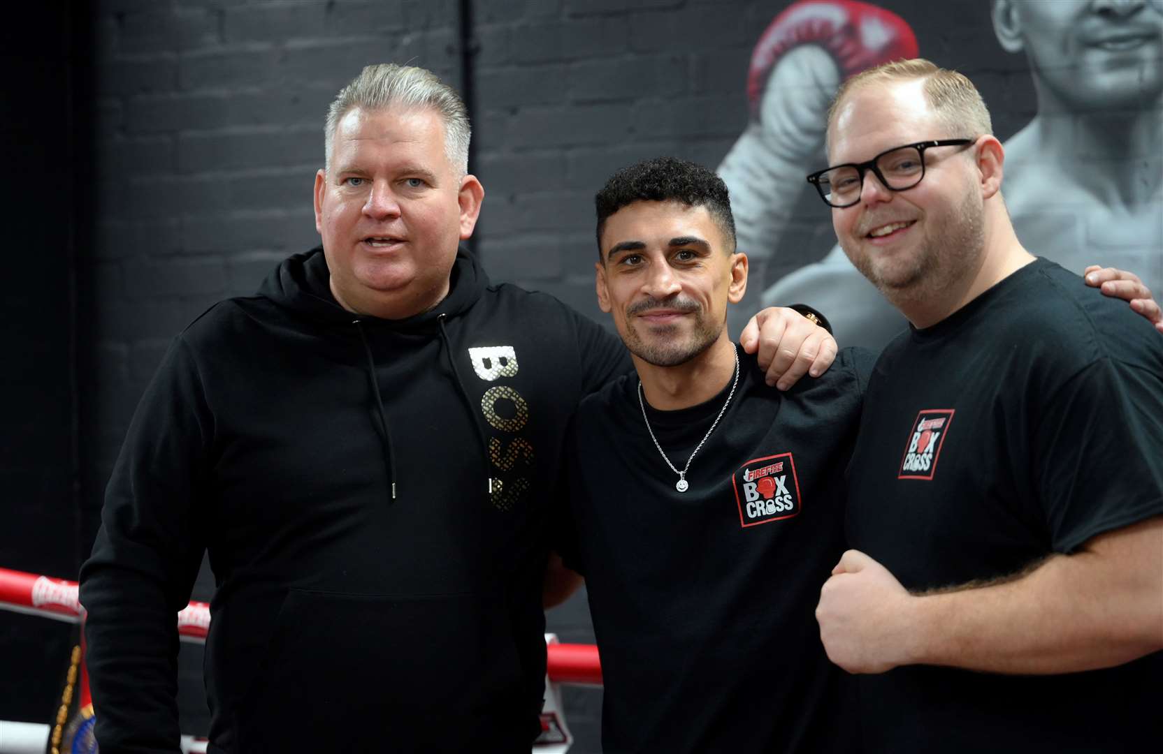 Opening of Boxcross gym in Wisbech. Pictured are owners Gareth Watts, Jordan Gill and Damien Peal. Picture: Adam Fairbrother