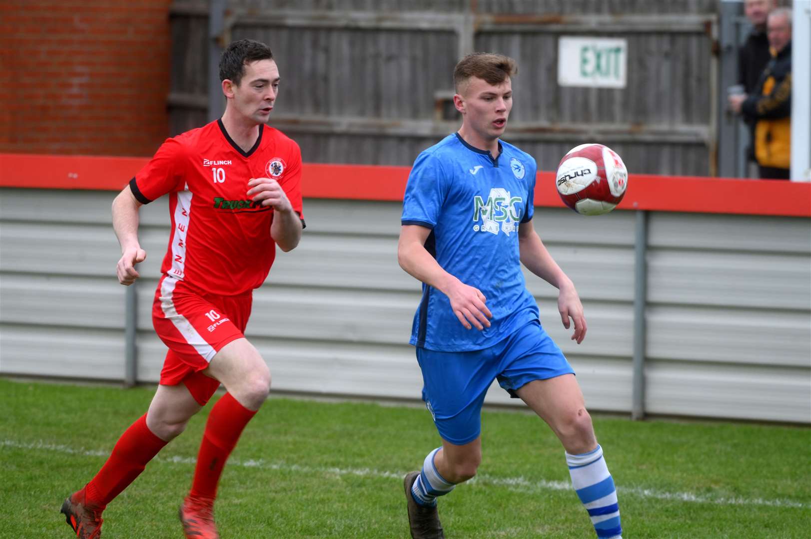 Action from Wisbech Town Reserves v Outwell Swifts