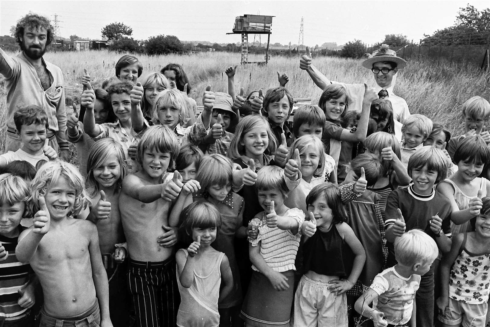 Children enjoy an activity holiday in August 1976 in King's Lynn, Norfolk.