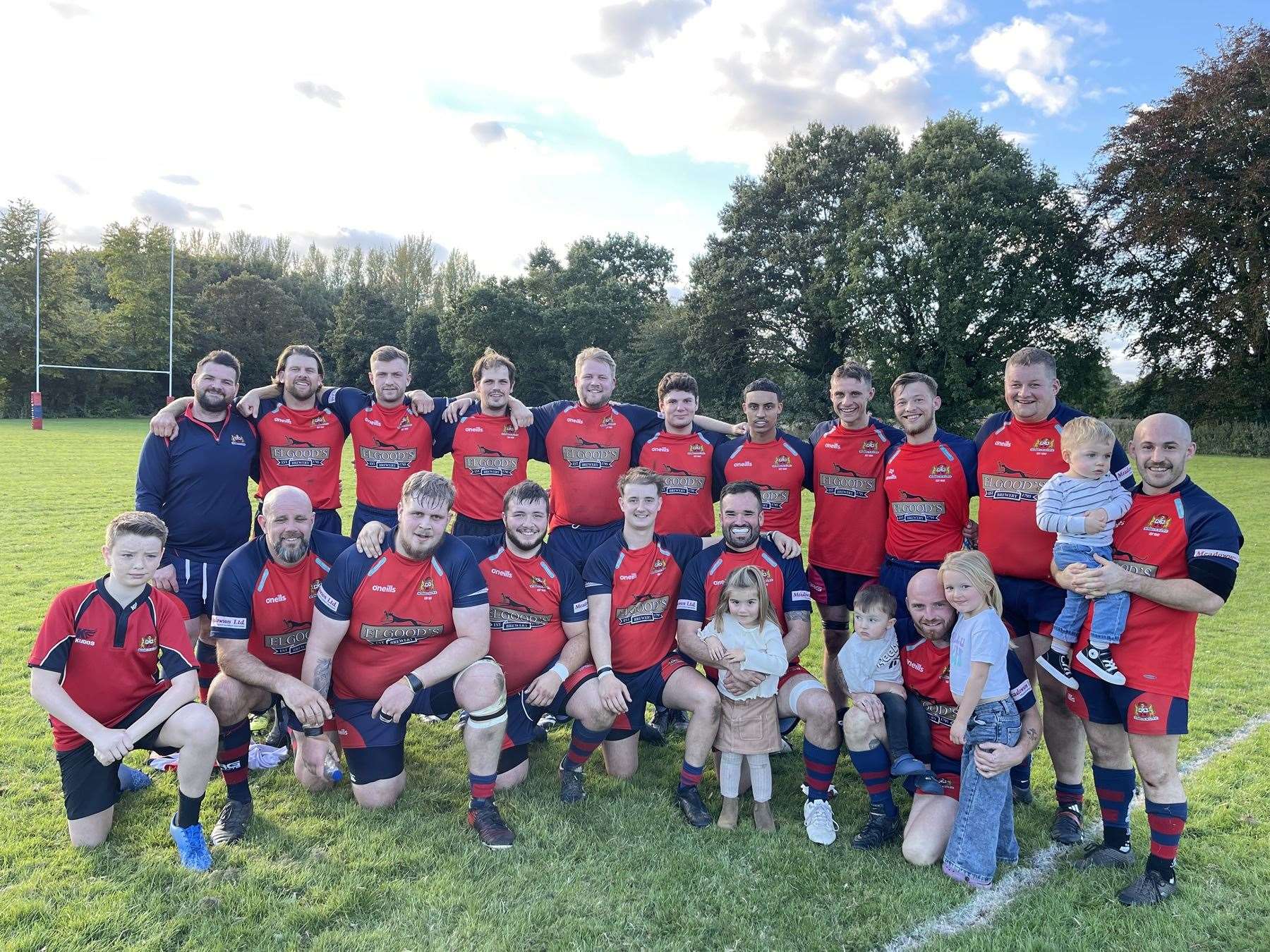 Wisbech 1sts face the camera.